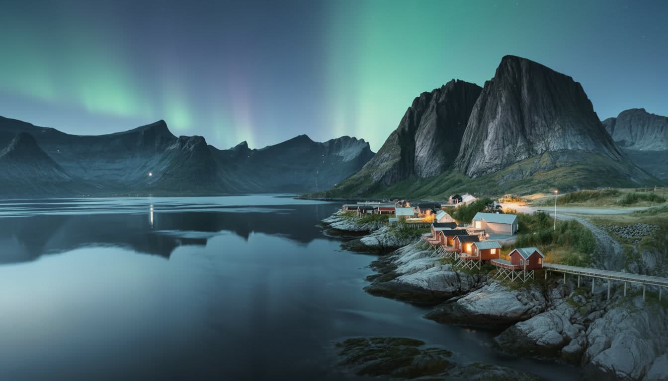 A scenic Norwegian landscape suited to a road trip